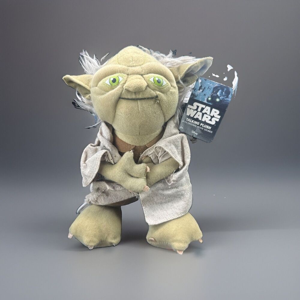 Star Wars Yoda Talking Plush with Original Movie Sound Works! Medium Yoda 9”